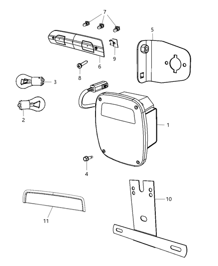 2014 Ram 3500 Cab Chassis Lamps - Rear Diagram