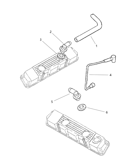 1999 Dodge Ram 3500 Regular Cab Crankcase Ventilation Diagram 3 - Thumbnail