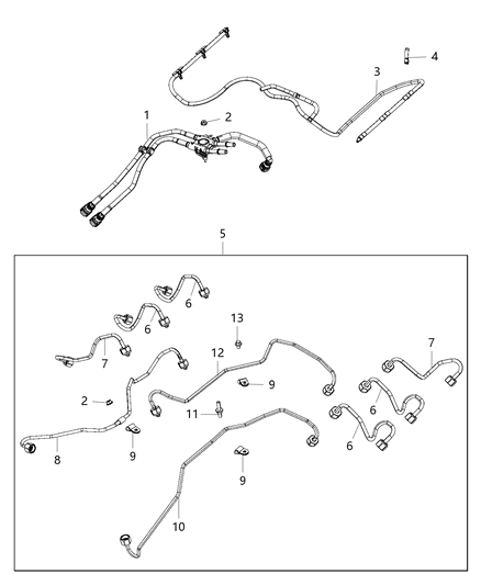 2017 Ram 1500 Fuel Lines, Front Diagram 2 - Thumbnail