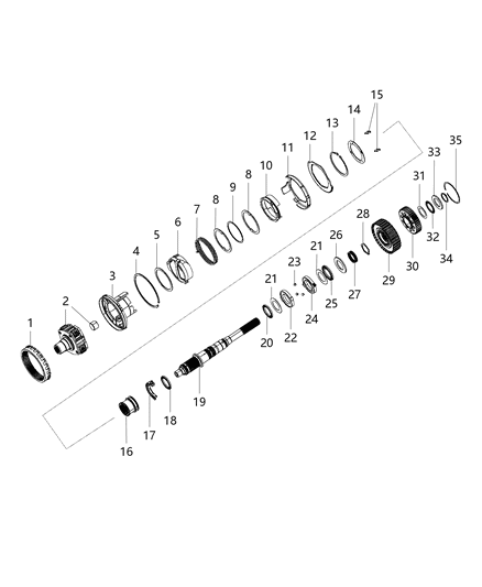 2019 Ram 1500 New Style Main Shaft Assembly Diagram 1 - Thumbnail