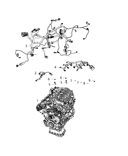 2017 Chrysler 300 Wiring Injector Diagram for 5148037AL