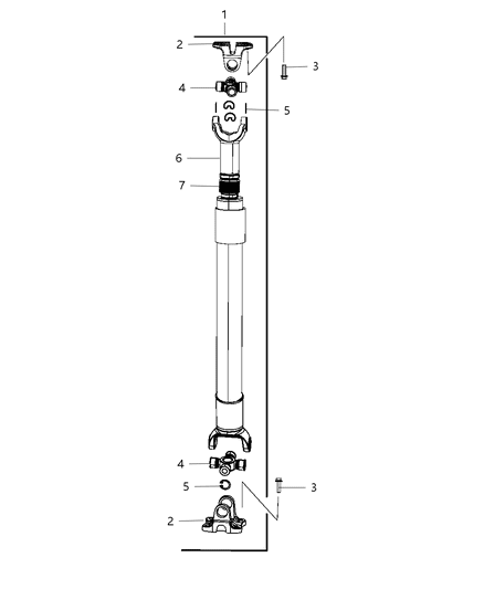 2012 Ram 4500 Shaft - Drive of Rear Axle; Differential And Drive Line Diagram 1 - Thumbnail