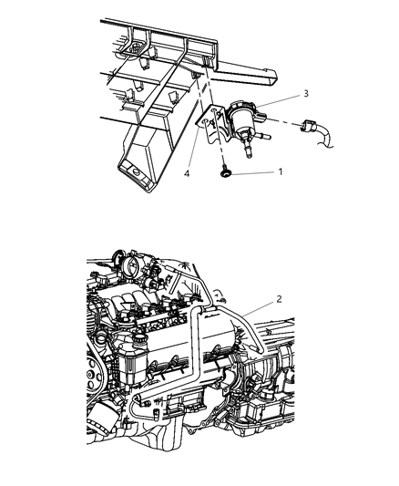 2008 Dodge Ram 1500 Emission Control Vacuum Harness Diagram 1 - Thumbnail