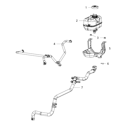 2021 Jeep Gladiator Coolant Recovery Bottle Diagram 1 - Thumbnail