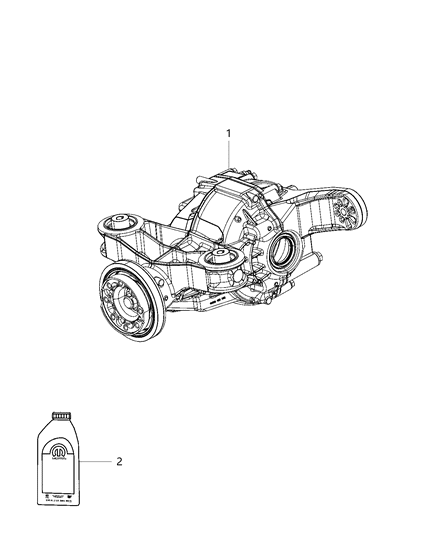 2020 Dodge Challenger Differential Assembly, Rear Diagram for 68282414AD