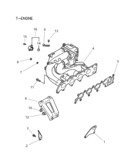 2001 Chrysler Sebring Coupe Intake Manifold Diagram 1 - Thumbnail