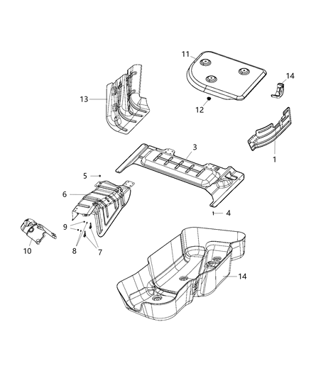 2020 Ram ProMaster 2500 Exhaust System Heat Shield Diagram 1 - Thumbnail