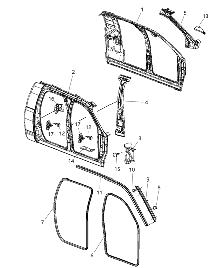 2009 Dodge Ram 3500 Pickup Aperture Panel Diagram