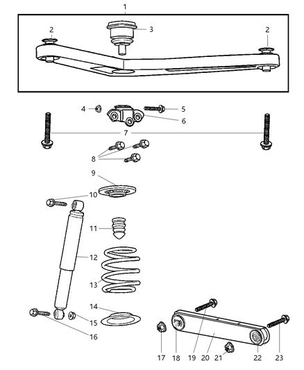 2002 Jeep Liberty Bumper, Rear Diagram for 52088705AB