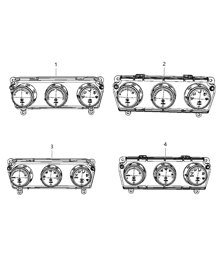 2008 Dodge Avenger Control A/C And Heater Diagram for 55111888AB