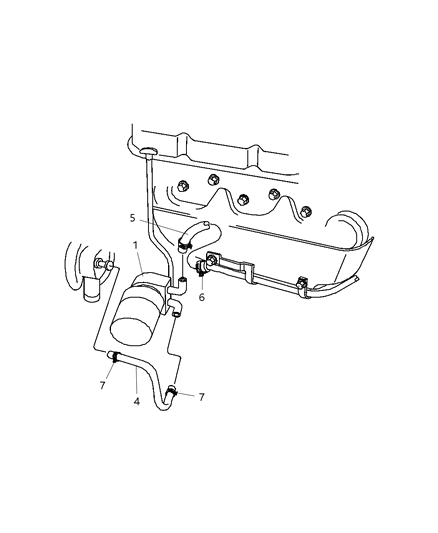 1999 Dodge Caravan Engine Oil Cooler Diagram 1 - Thumbnail
