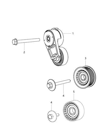 2015 Chrysler 200 Pulley & Related Parts Diagram 2 - Thumbnail