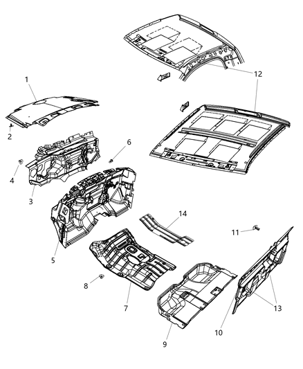 2014 Ram 3500 Pickup Silencers Diagram