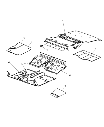 2008 Chrysler PT Cruiser Carpet, Complete Diagram 2 - Thumbnail