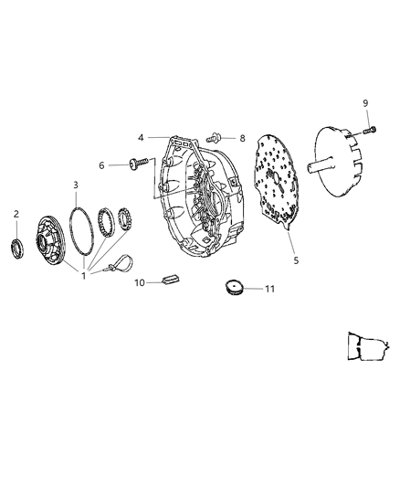 2009 Dodge Sprinter 2500 Case Assembly Torque Converter Housing & Oil Pump Diagram