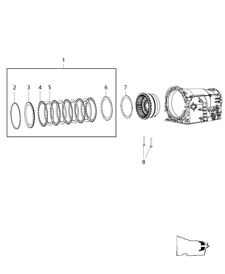 2013 Jeep Grand Cherokee Clutch Assembly Diagram 1 - Thumbnail
