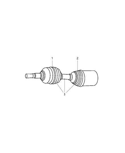 2006 Jeep Liberty Shaft Axle Half Diagram for 5066023AA
