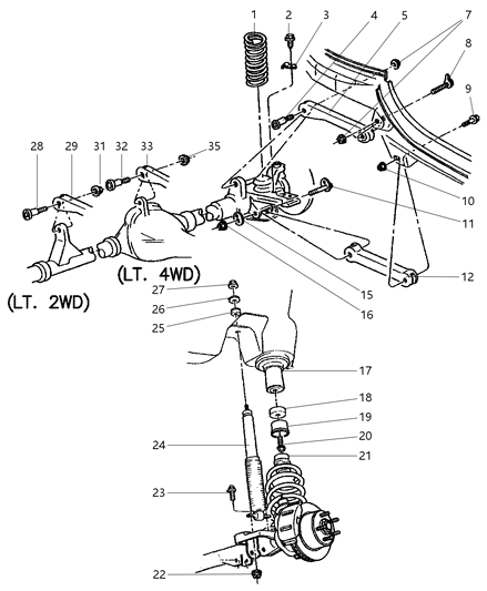 1997 Jeep Grand Cherokee Lower Control Arm Bushing Diagram for 52088167