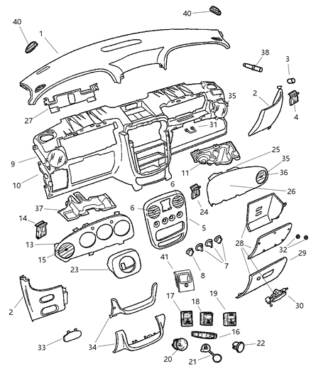 2005 Chrysler PT Cruiser Lower Cover Diagram for UD23MF1AC