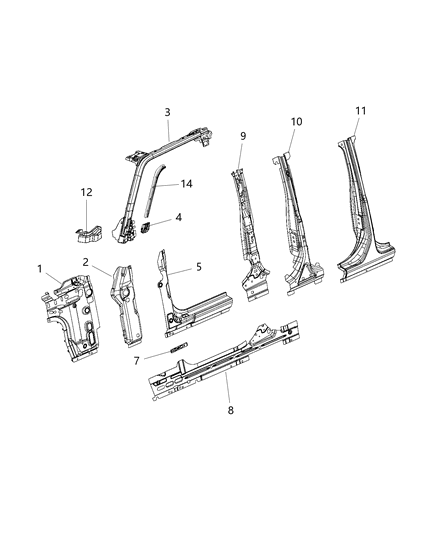 2020 Jeep Wrangler Front Aperture Panel Diagram 2 - Thumbnail