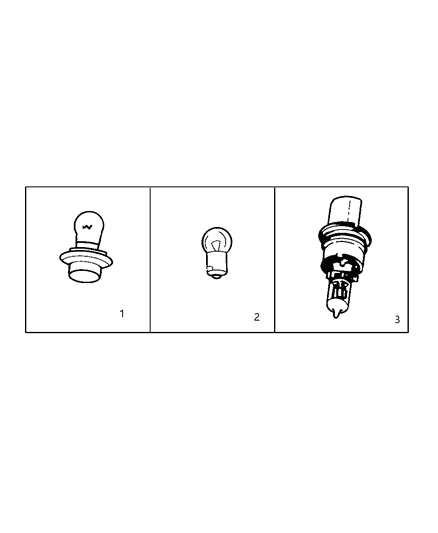 2004 Chrysler Pacifica Bulb Diagram for 5102869AA