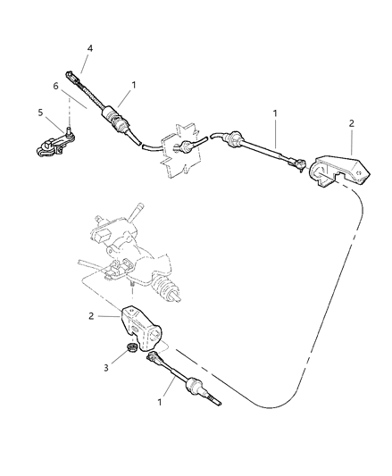1999 Dodge Caravan Controls , Gearshift , Column Shaft Diagram 2 - Thumbnail