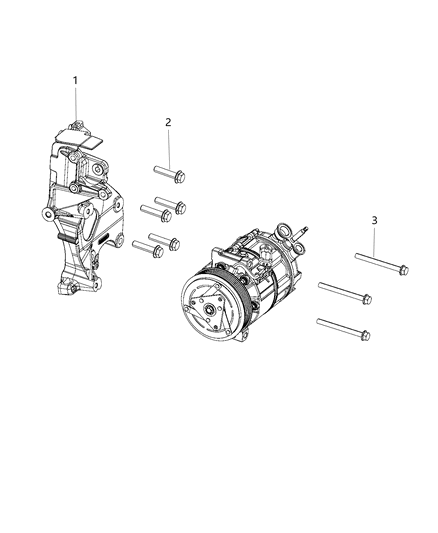 2014 Dodge Journey Compressor Mounting Diagram 1 - Thumbnail