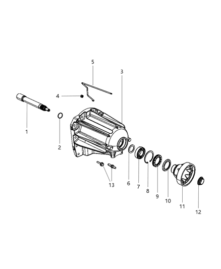 2009 Jeep Wrangler Case , Extension & Adapter Diagram 3 - Thumbnail