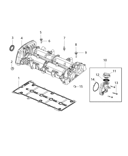 2019 Jeep Cherokee Cylinder Head & Cover Diagram 4 - Thumbnail