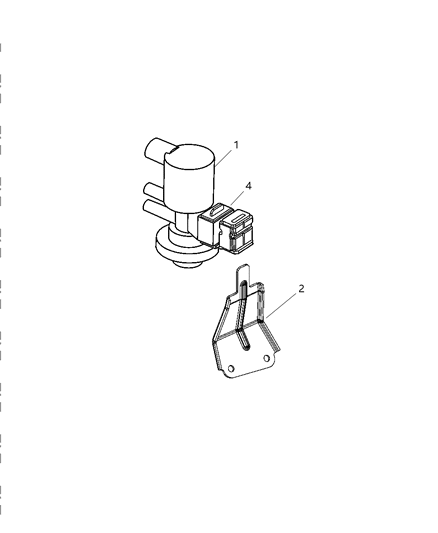 2005 Jeep Wrangler Purge Valve Bracket Diagram for 52059549AA