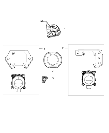 2019 Jeep Grand Cherokee Distance Sensor Diagram for 4672787AA