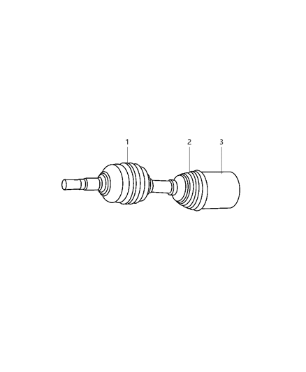 2003 Jeep Liberty Boot Kit Half Shaft Outer Diagram for 5066025AA