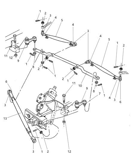 1998 Dodge Ram Van Steering Linkage Diagram 1 - Thumbnail