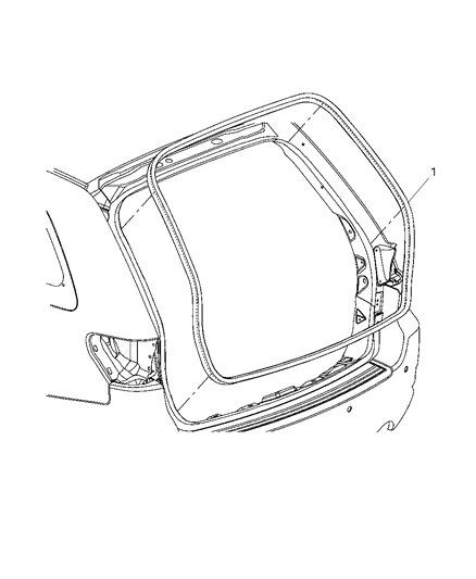 2017 Dodge Durango Weatherstrips - Liftgate Diagram
