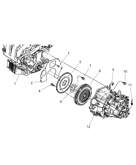 2004 Dodge Neon Clutch, Modular Diagram 1 - Thumbnail