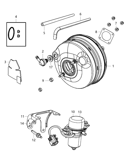 2014 Dodge Grand Caravan Starter Stud Diagram for 6509977AA
