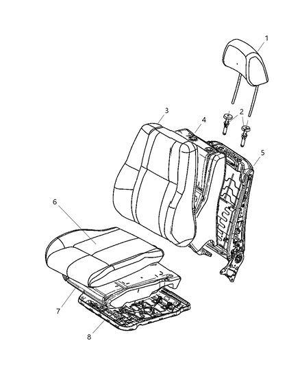 2011 Dodge Durango Front Seat - Bucket Diagram 4 - Thumbnail