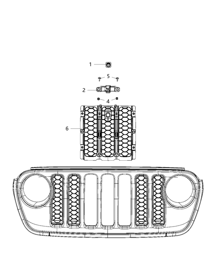 2020 Jeep Gladiator Front Camera Diagram for 68436466AA