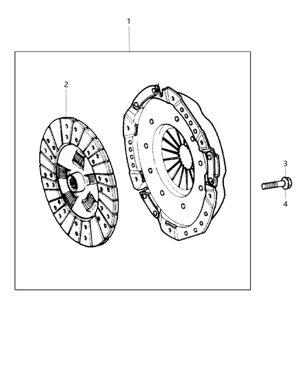 2011 Jeep Wrangler Pressure Plate Diagram for 52104732AC