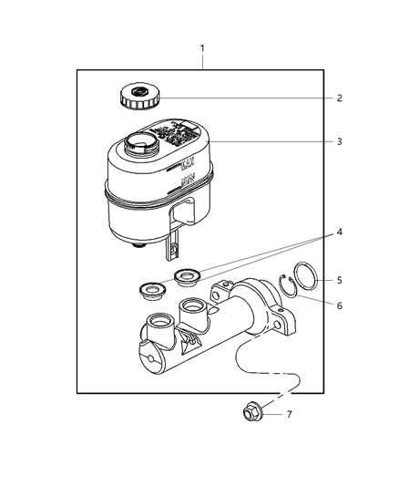2006 Dodge Durango Brake Master Cylinder Diagram 1 - Thumbnail