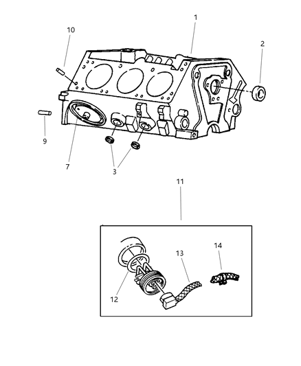 2003 Dodge Ram Van Cylinder Block Diagram 1 - Thumbnail