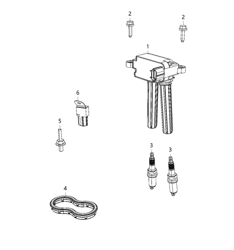 2021 Dodge Durango Spark Plugs, Ignition Wires, Ignition Coil And Capacitors Diagram 3 - Thumbnail
