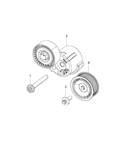 2019 Jeep Compass Pulley & Related Parts Diagram 1 - Thumbnail
