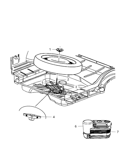2012 Dodge Charger Wrench Wheel Lug Nut Diagram for 68055402AA