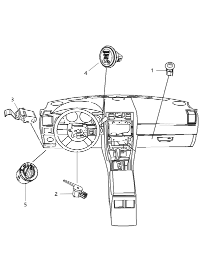 2011 Chrysler 300 Switch Headlamp Diagram for 68041761AB