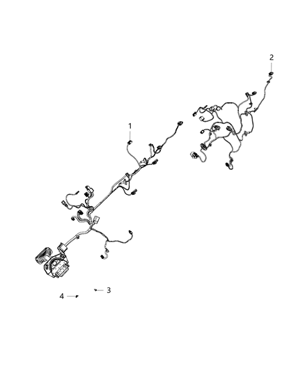 2010 Dodge Ram 1500 Wiring Rear Door Diagram for 68053526AA