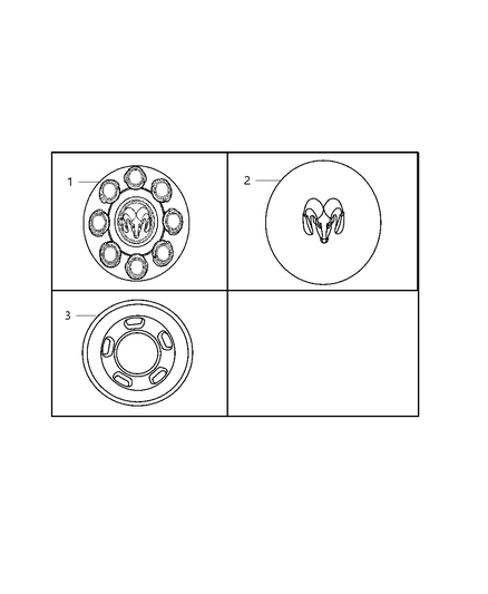 2007 Dodge Ram 3500 Cab Chassis Covers & Caps Diagram