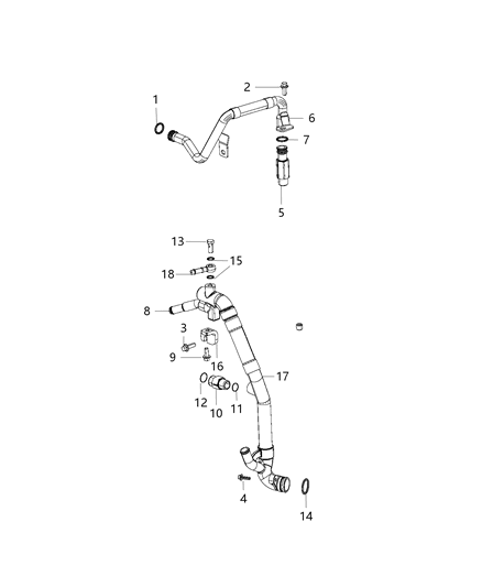 2014 Ram 3500 Pickup EGR Cooling System Diagram 2 - Thumbnail
