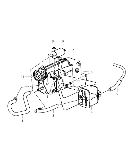 2008 Dodge Ram 2500 Vacuum Canister & Leak Detection Diagram