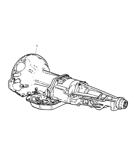 1998 Jeep Grand Cherokee Transmission Assembly, Complete W/Overdrive, 4 Speed Auto. Diagram for 52118151